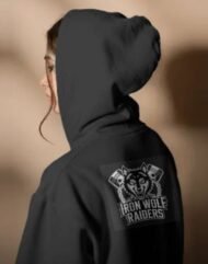 IRON WOLF BACK PRINTED HOODIE - Image 3