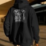 IRON WOLF BACK PRINTED HOODIE