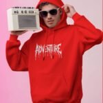 Adventure front Printed Premium Hoodie